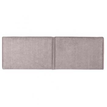 Cabecero Doble Tapizado en Tela Gris 168x55 cm para Cama de 135, 150 y 160 cm