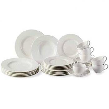 vivo by Villeroy & Boch Group Basic White Set combo, 30 piezas, Porcelana Premium, Blanco
