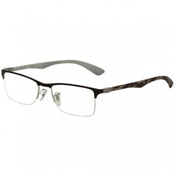 Ray-Ban 0RX 8413 2892 52 Monturas de gafas, Silver Top On Brown, Unisex