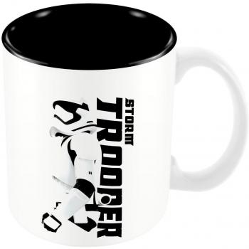 SD toys Taza Diseño Stormtrooper Perfil Star Wars Ep7, Cerámica, Blanco/Negro, 9x11x12 cm