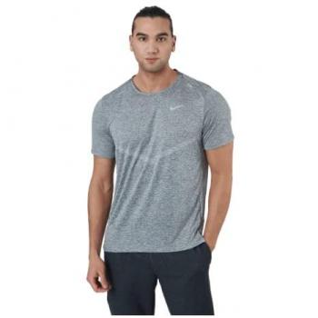 Nike Dri-FIT Rise 365 Camiseta de Running para Hombre - Manga Corta - Gris/Plateado - Talla XXL