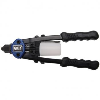 Pinza de remachar de brazo largo BGS con botella recolectora, versión reforzada 409
