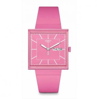 Reloj Swatch What If…Rose? SO34P700 de color rosa con correa de material biológico