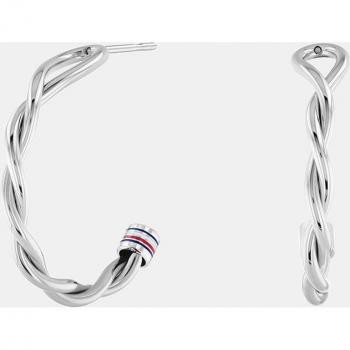 Pendientes de aro de acero trenzado Tommy Hilfiger 2780686
