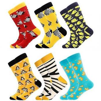 BISOUSOX Calcetines Estampados Hombre,Hombres Ocasionales Calcetines Divertidos Impresos de Algodón de Pintura Famosa de Arte Calcetines,Calcetines de Colores de Moda