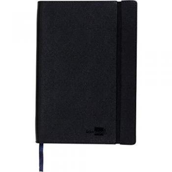 Liderpapel Libreta Símil Piel A5 120 Hojas 70 g/m² Índice Negro