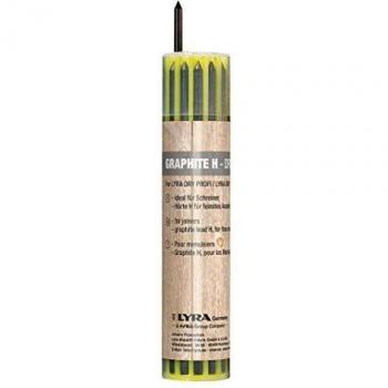 Lyra – Minas de grafito, 12 unidades, Gris H, ideal para carpintero, resistente Magazin, borrable color – 4499111