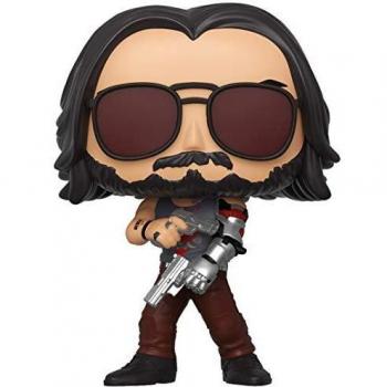 Figura Funko Pop! Juegos Cyberpunk 2077 Johnny Silverhand con Arma Edición Especial Brilla en la Oscuridad Modelo 592 - Original - Miniatura Coleccionable para Exhibición