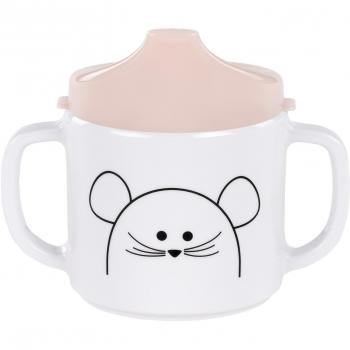 Lässig - Taza para niños, vaso con boquilla de melamina antideslizante, apta para lavavajillas, Cup More Magic Rosa.