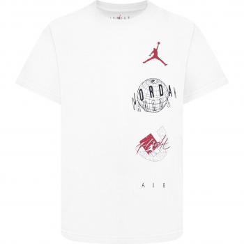 Camiseta de Niños Jordan Air Globe Blanca