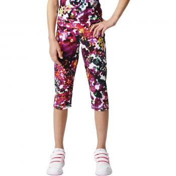 adidas YG W 3/4 Tg Q2 - Pantalón pirata para niña, color negro / blanco / plata, talla 170