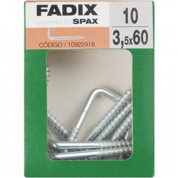 CAJA M 10 unidades ALCAYATA ROSCADA CINC 3,5x60mm FADIX