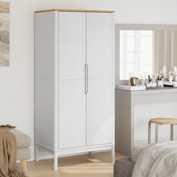 Gabinete Floro de madera maciza de pino blanco 77x53x171 cm