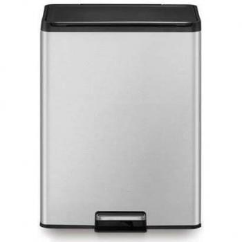 Cubo de basura para pedales EKO Essential 2x20 L Plata mate