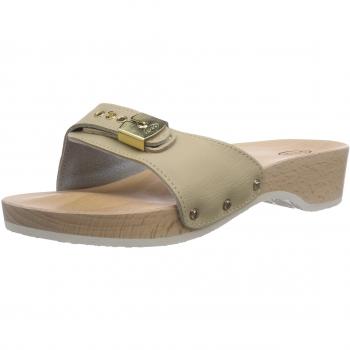 Zueco Scholl Pescara con Tacón Color Arena Talla 42