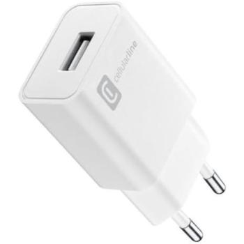 Cargador de pared USB 12W Blanco para dispositivos móviles, e-books y consolas portátiles