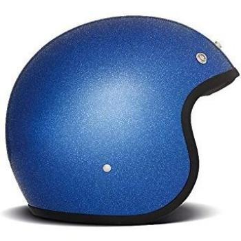 DMD Glitter Azul, Casco Jet para Moto, Unisex Adulto, XS