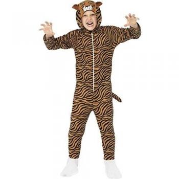 Smiffy's-27991L Miffy Traje Tigre, Todo en Uno con Capucha, Color marrón, L-Edad 10-12 años