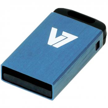 V7 Nano USB 2.0 Flash Drive 8GB azul - Memoria USB 2.0 de 8 GB, azul