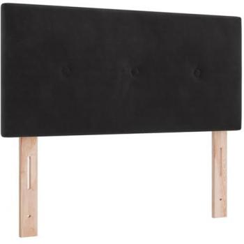 Cabezal de Cama con Luz LED Ajustable Negro 80 cm Terciopelo