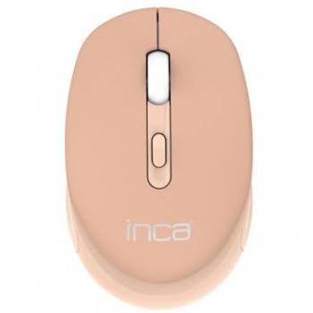 Ratón Inalámbrico Inca IWM-243RH Candy Design 1600 DPI, 2.4GHz, Modo de Suspensión Automática, Beige
