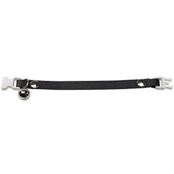 Feplast Collar de Goma Técnica para Gatos Ergoflex Cat C12/19, Hipoalergénico y Atóxico, Lavable, Dotado con Cascabel, A: 19 Cm-B: 12 Mm Negro, 19 cm x 12 mm