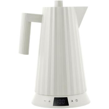 Hervidor eléctrico Alessi Plissé 1,7L blanco con control de temperatura