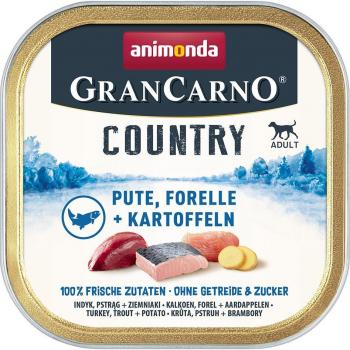Animonda GranCarno Adult Country 44 x 150 g - Pack Ahorro - Perú, Truta e Batata