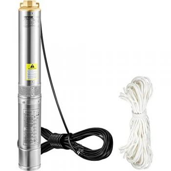 Bomba Sumergible para Pozo Profundo VEVOR 750W Acero Inoxidable 100 L/min 66m