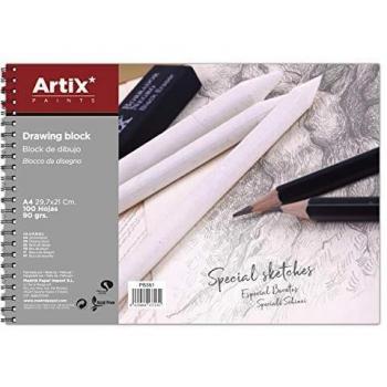 MP PB381- Block de Dibujo, Tamaño A4, 100 Hojas de 90grs - 29.7x21 cm