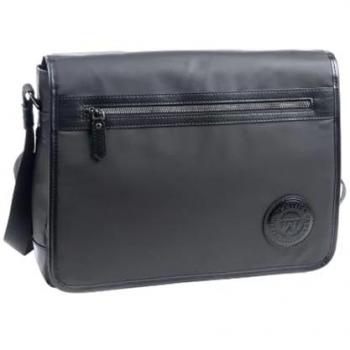 Bolso Porta Portátil 15,3 con Solapa Business Negro Nylon-Sport 38x9x28 Cms