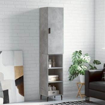 Armario de hormigón gris 34,5x34x180 cm madera multicapa
