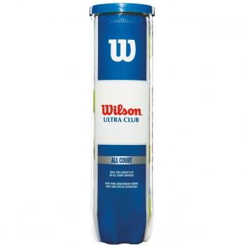 Wilson Ultra Club Court 4 Can, Tennis Balls Unisex Adulto, Amarillo, NS