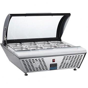 Unidad de preparación de alimentos refrigerada Polar G-Series GL178 con tabla de cortar, 4 compartimentos GN