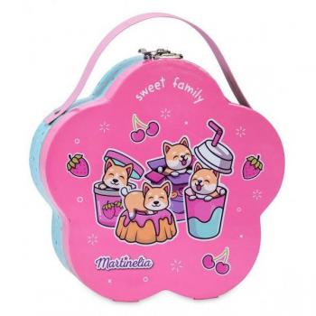 Martinelia Yummy Flower Case Set de Maquillaje Infantil con Estuche en Forma de Flor, Incluye 28 Sombras de Ojos - 7x20x21 cm