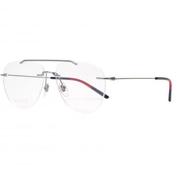 Gucci - Montura de gafas - para hombre Plateado Humo 58