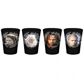 Lord of the Rings Premium Shotglass 4-Pack Characters Bicchieri Boccali