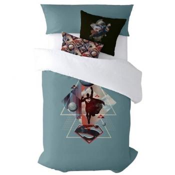 Funda Nórdica Superman Geometric 100% Algodón con Botones Extrasuave 240 x 220 cm 175 Hilos Made in Spain