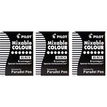 Pilot Parallel Pen Black Ink Cartridges, 6-Pack
