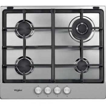 Whirlpool TGML 661 IX - Cocina a Gas Empotrable de Acero Inoxidable, 58 cm, 4 Fuegos