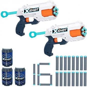Lanzadores X-Shot Excel, pistolas Reflex 6, 16 dardos gomaespuma y 3 botes, pistola niños, pistola juguete niños, lanzador dardos, lanzadores dardos gomaespuma, dardos espuma