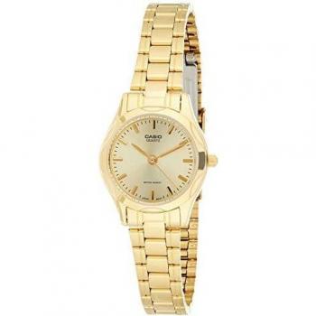 Casio Women's Gold Tone Stainless Steel Analog Watch with Champagne Dial - LTP-1275G-9A