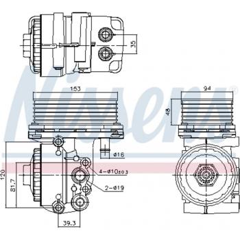 Enfriador de aceite para motor NISSENS 91327