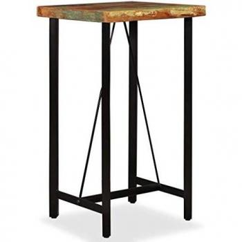 vidaXL Bar Table Solid Reclaimed Wood 60x60x107 cm