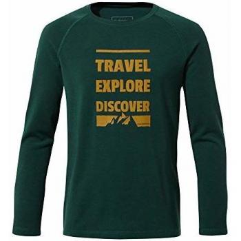Craghoppers 1st Layer LS tee Polos/Camisetas, Infantil, Mountain Green, 7-8