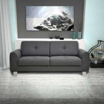 Sofá Axel 3 Plazas Color Gris Antracita 190 Cm