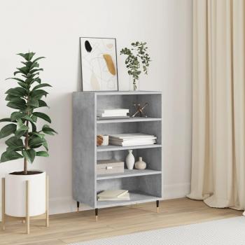 Aparador alto de madera de ingeniería gris hormigón 57x35x90 cm