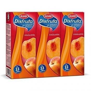 Juver Disfruta Bebida Refrescante con Sabor A Melocotón, 3 x 200ml