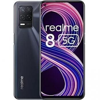 realme 8 5G Smartphone Libre, Procesador Dimensity 700 5G, Pantalla Ultra Smooth de 90Hz, batería masiva de 5000m, cámara con 48MP y modo nocturno, Dual Sim, NFC, 4+64GB, Negro
