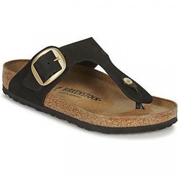 Birkenstock Gizeh Big Buckle Black Flip Flops for Women, Size 7 US